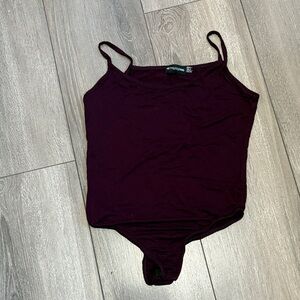 PrettyLittleThing Deep Burgundy Bodysuit SM214
